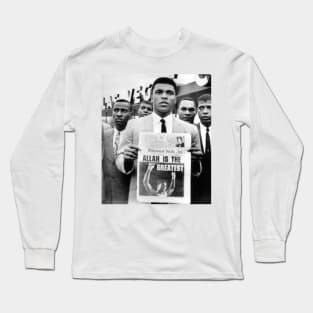 Muhammad Ali breaking news vintage Long Sleeve T-Shirt